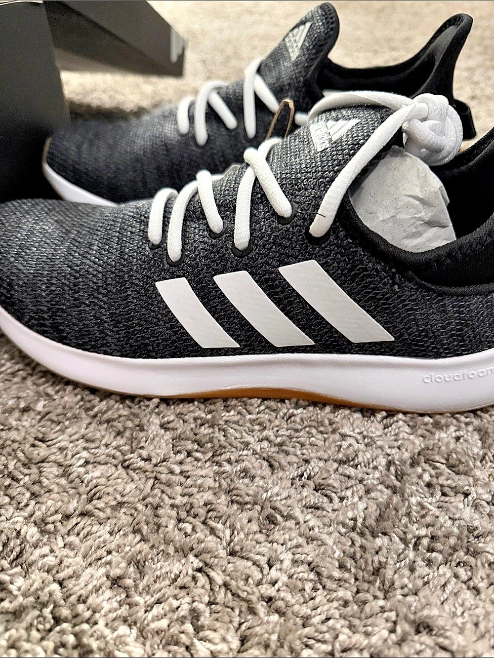 adidas Cloudfoam Pure SPW Sneakers Black & White US 7.5